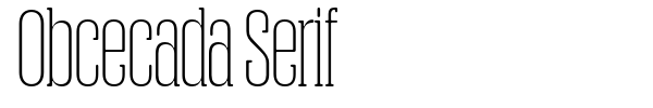Obcecada Serif font preview