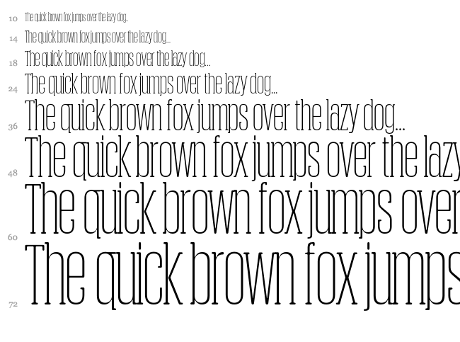 Obcecada Serif font waterfall