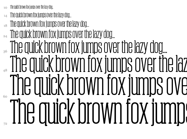 Obcecada Serif font waterfall