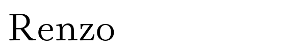 Шрифт Renzo