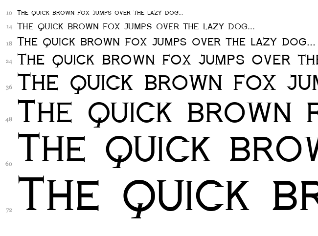 Royal Serif font waterfall