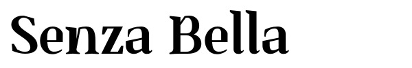 Senza Bella font preview