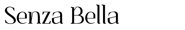 Senza Bella font preview
