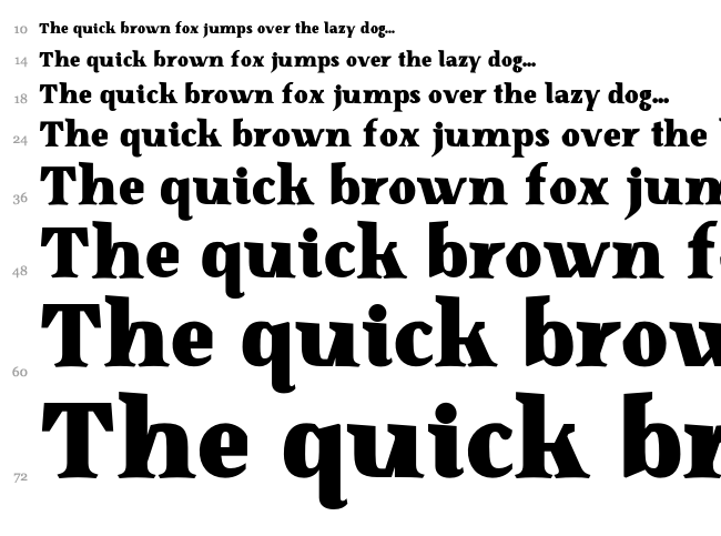 Senza Bella font waterfall