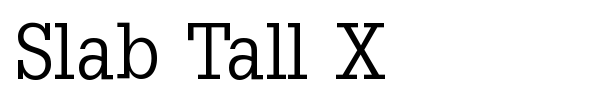 Шрифт Slab Tall X