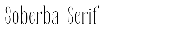 Шрифт Soberba Serif