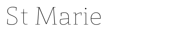 St Marie font preview
