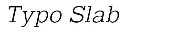 Шрифт Typo Slab