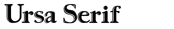 Шрифт Ursa Serif
