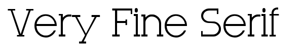 Шрифт Very Fine Serif