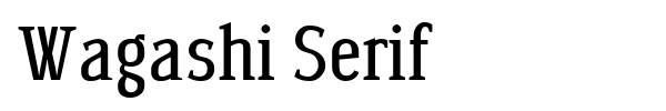 Шрифт Wagashi Serif