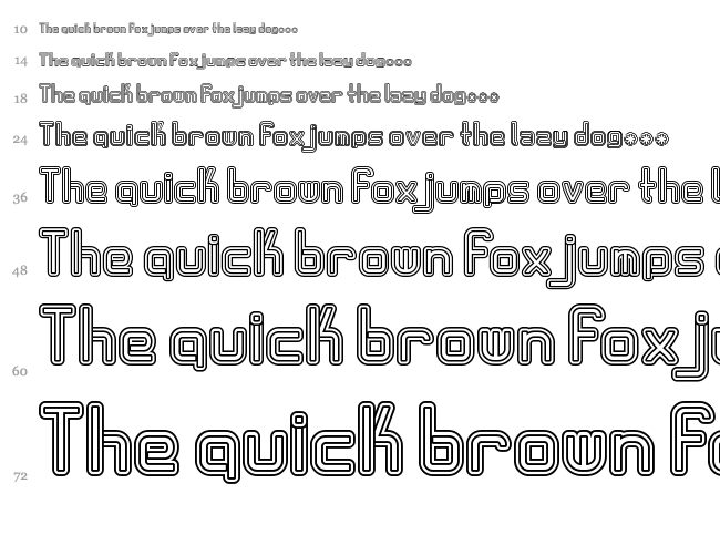 Amplitudes font waterfall