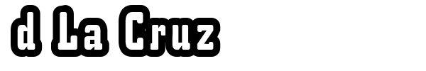 Шрифт d La Cruz