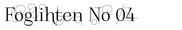 Шрифт Foglihten No 04