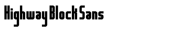 Highway Block Sans font preview