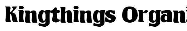 Шрифт Kingthings Organica
