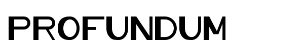 Profundum font preview
