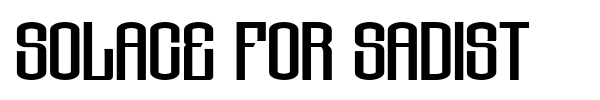 Шрифт Solace for Sadist