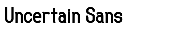 Uncertain Sans font preview