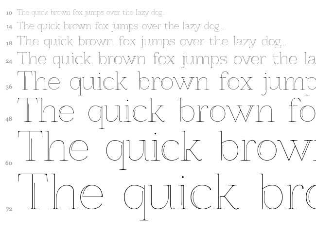 Znikomit No25 font waterfall