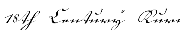 Шрифт 18th Century Kurrent
