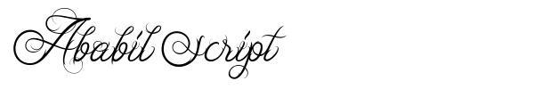 Шрифт Ababil Script