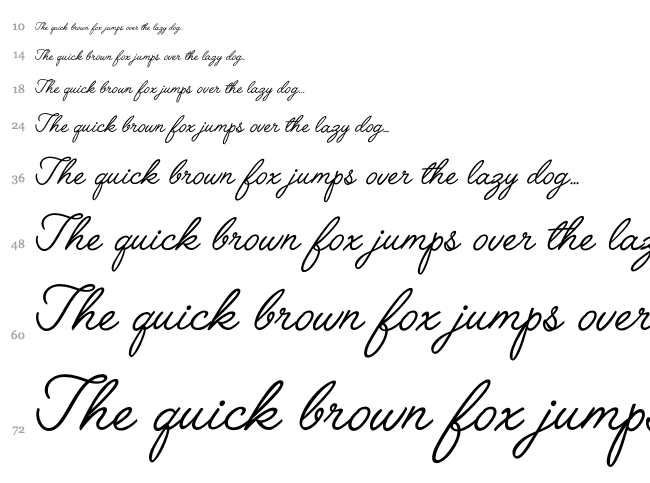 Angelface font waterfall
