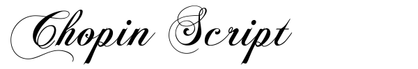 Шрифт Chopin Script