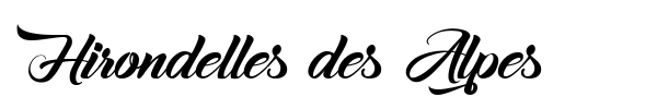 Шрифт Hirondelles des Alpes
