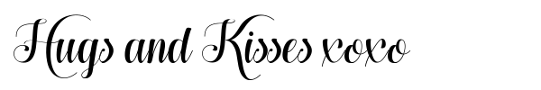 Шрифт Hugs and Kisses xoxo