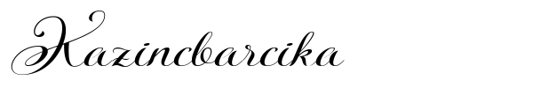 Kazincbarcika font preview