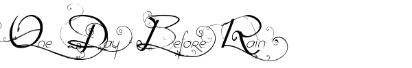 Шрифт One Day Before Rain