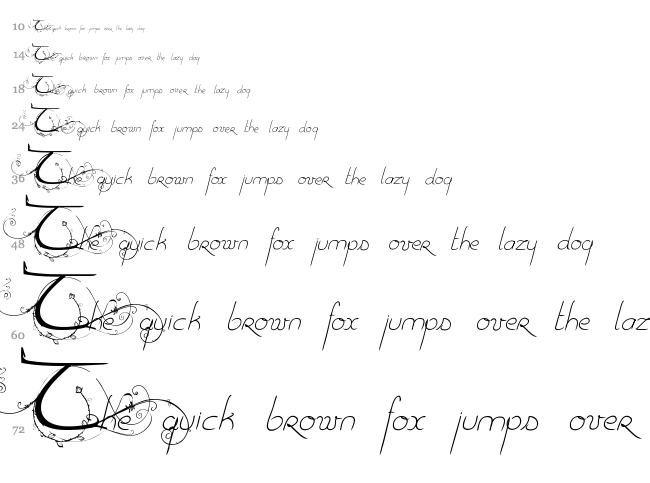 One Day Before Rain font waterfall