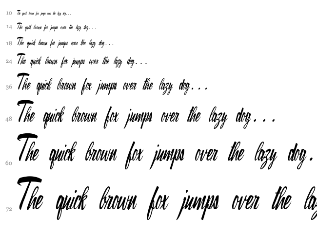 Ray Morgan Style font waterfall