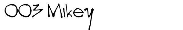 Шрифт 003 Mikey