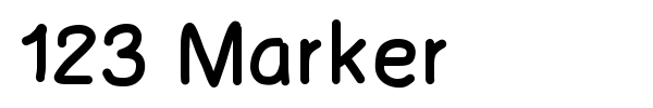 Шрифт 123 Marker