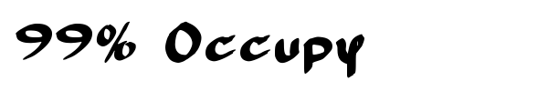 Шрифт 99% Occupy