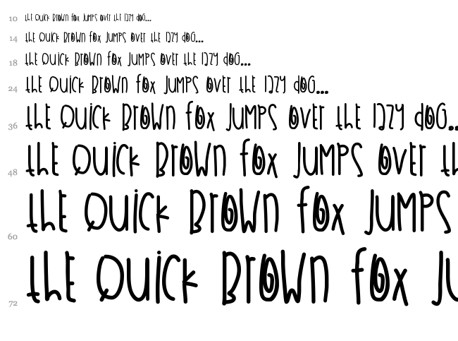 Allens Wonderland font waterfall