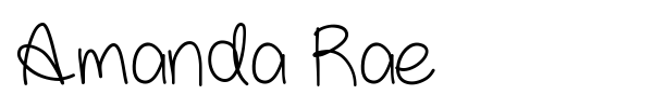 Шрифт Amanda Rae