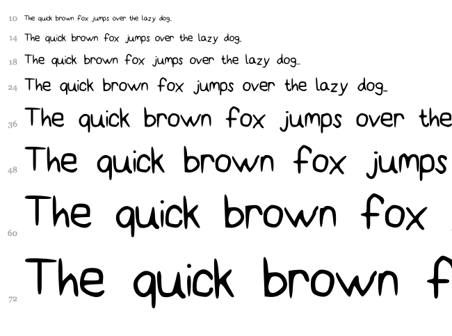 Amazing Basic font waterfall