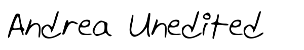 Andrea Unedited font preview