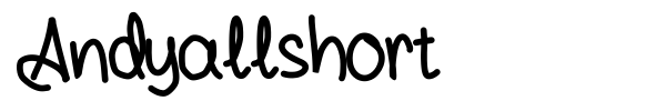 Шрифт Andyallshort