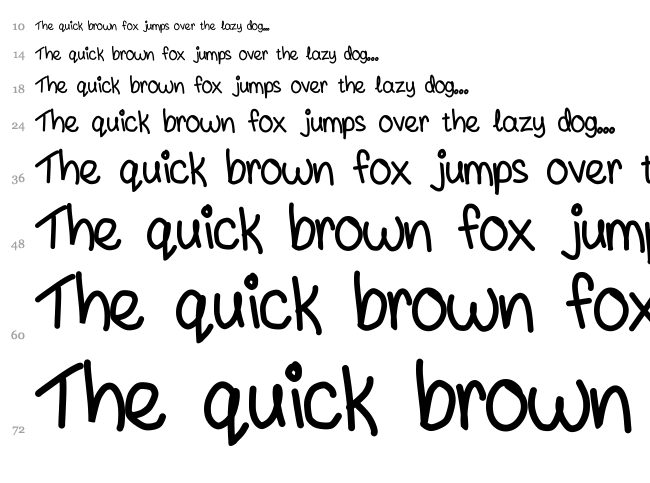 Andyallshort font waterfall