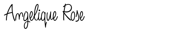 Angelique Rose font preview