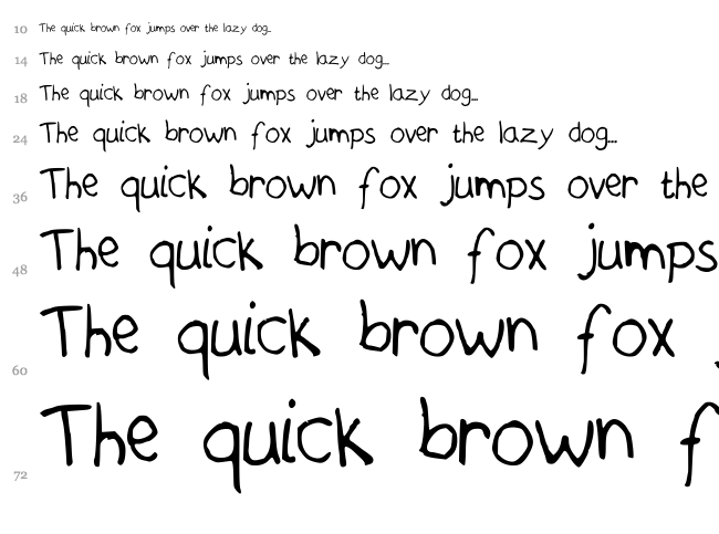 Askes Handwriting font waterfall