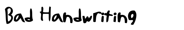 Шрифт Bad Handwriting