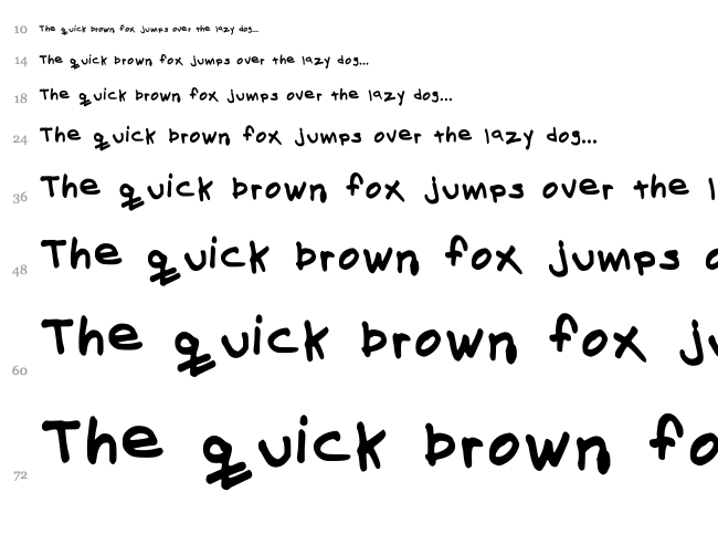 Billy's Hand font waterfall