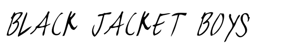 Black Jacket Boys font preview