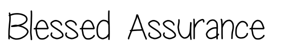 Шрифт Blessed Assurance