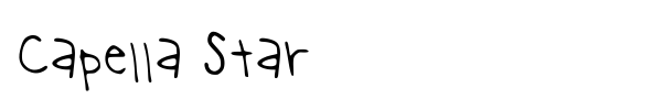 Шрифт Capella Star